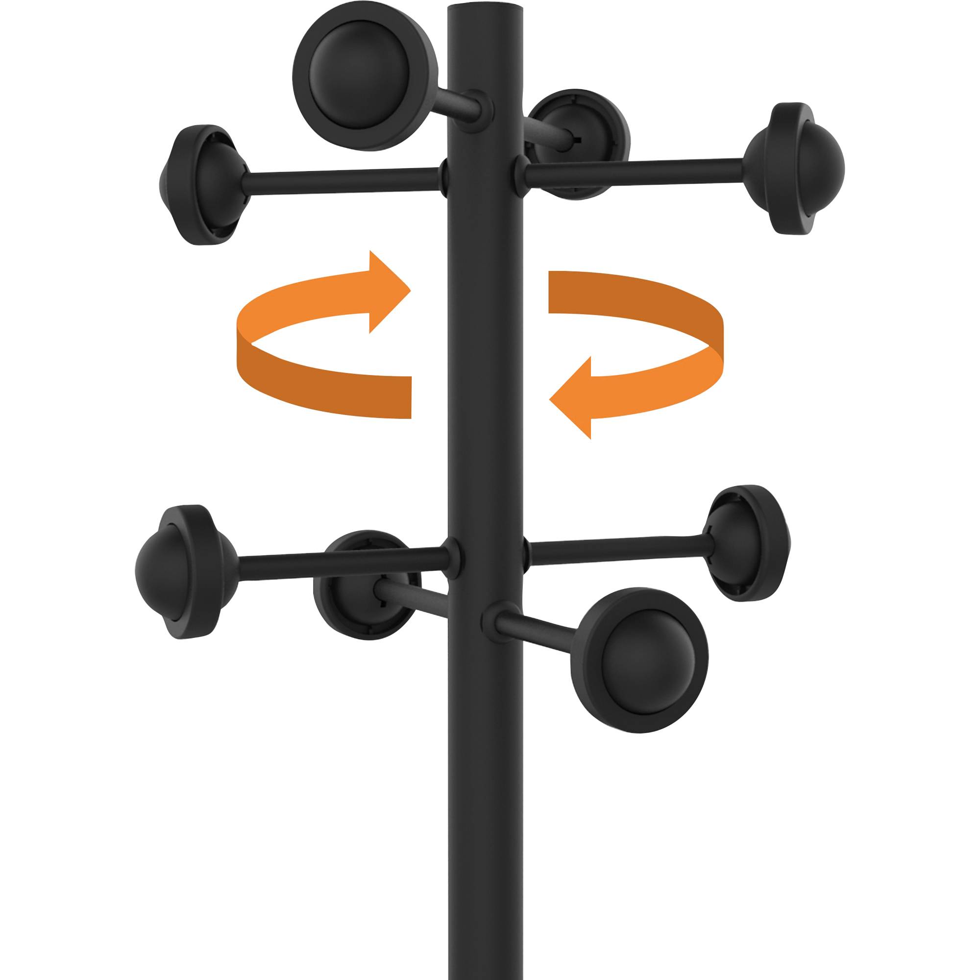 UNILUX Garderobenständer Accueil 100340694 175cm 8Haken sw