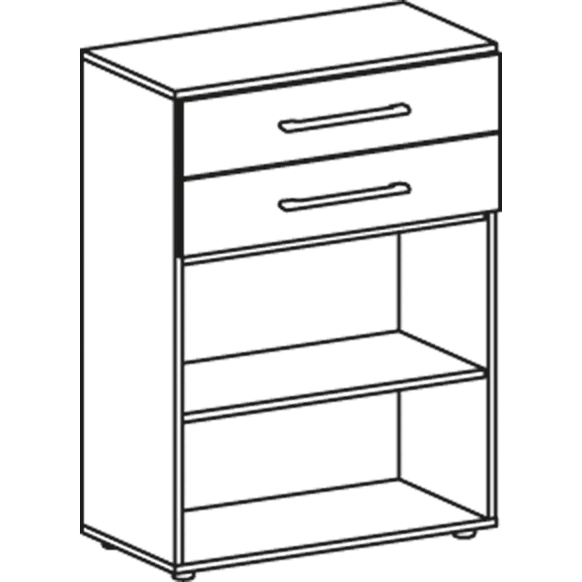 Geramöbel Regal Flex S-383600-L 3OH 3Böden 800x1.104x420mm l.gr