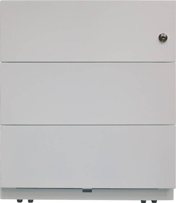 Rollcontainer Note? H495xB420xT775mm lichtgrau 3 Universalschübe