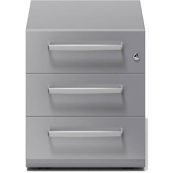 Rollcontainer Note Griff 3 Schübe silber