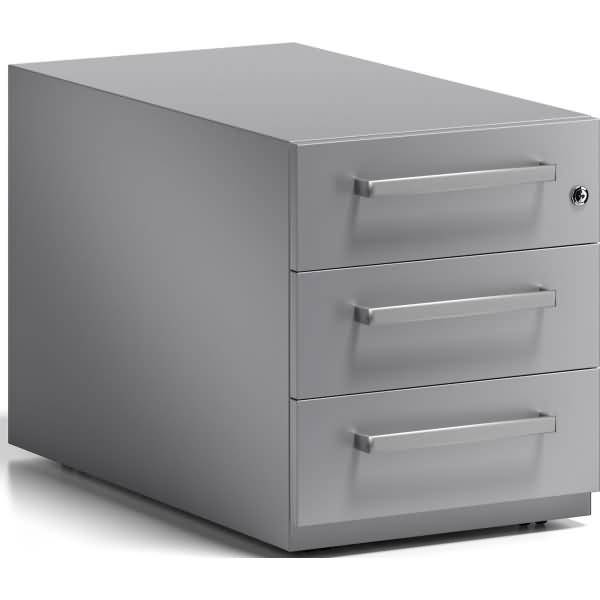 Rollcontainer Note Griff 3 Schübe silber