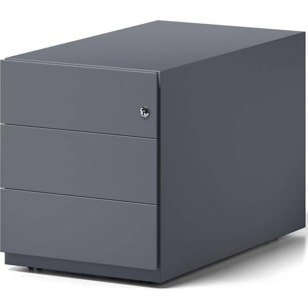 Rollcontainer Note Griffleiste 3 Schübe anthrazitgrau
