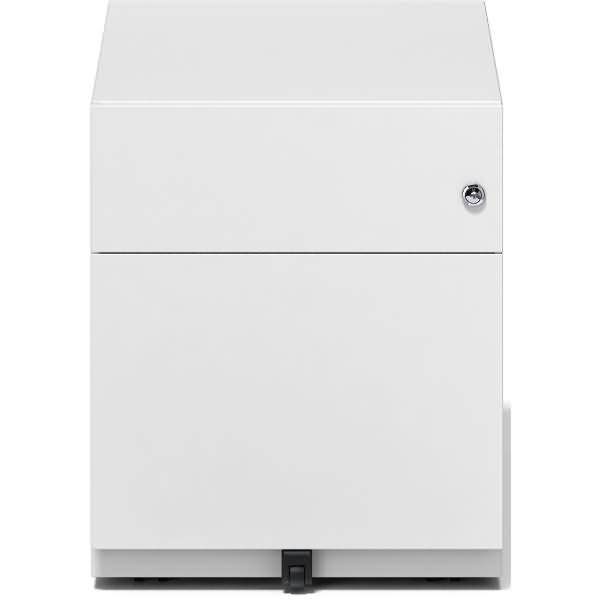 Rollcontainer Note Griffleiste 1 Schublade 1 HR-Schublade verkehrsweiß