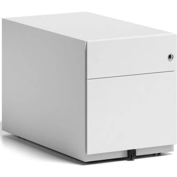 Rollcontainer Note Griffleiste 1 Schublade 1 HR-Schublade verkehrsweiß