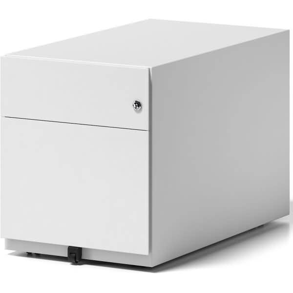 Rollcontainer Note Griffleiste 1 Schublade 1 HR-Schublade verkehrsweiß