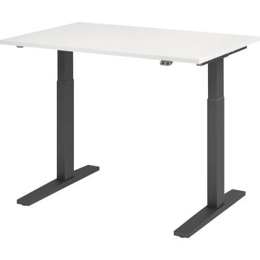 Hammerbacher Schreibt. VXMKA12/W/G el.120x80cm graphit/weiß