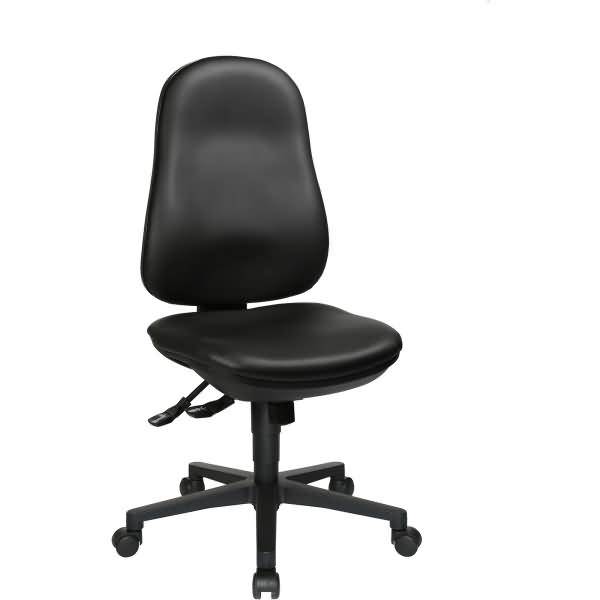 Bürodrehstuhl Support SY 8550D10 Kunstleder ohne Armlehnen schwarz