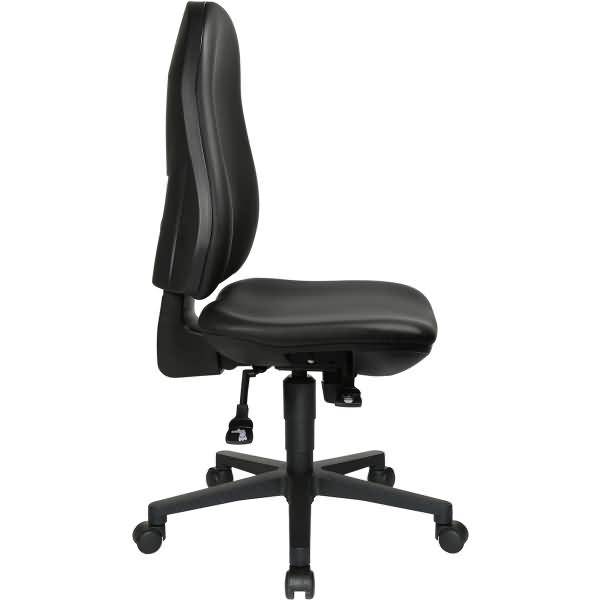 Bürodrehstuhl Support SY 8550D10 Kunstleder ohne Armlehnen schwarz