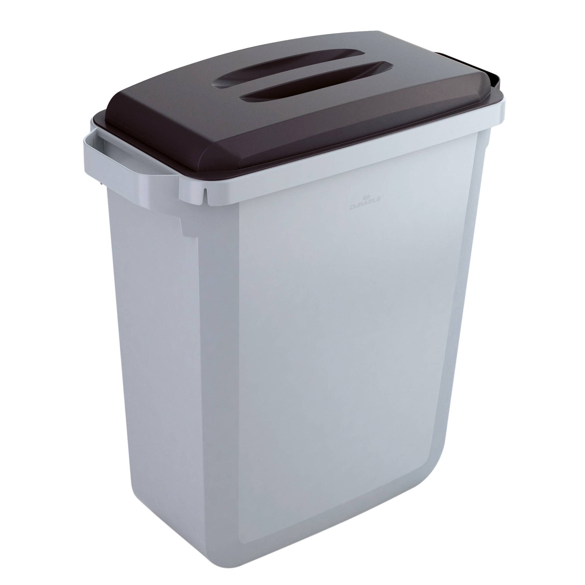 DURABLE Abfalleimer DURABIN VEH2012029 60l grau +Deckel sw