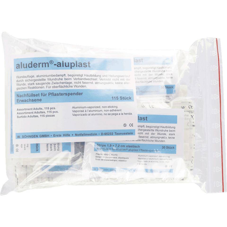aluderm-aluplast, Komplettnachfüllset für Pflasterspender, 115/VE