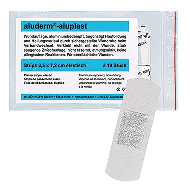 aluderm Pflasterstrip aluplast 1009178 2,5x7,2cm el. 10 St./Pack.