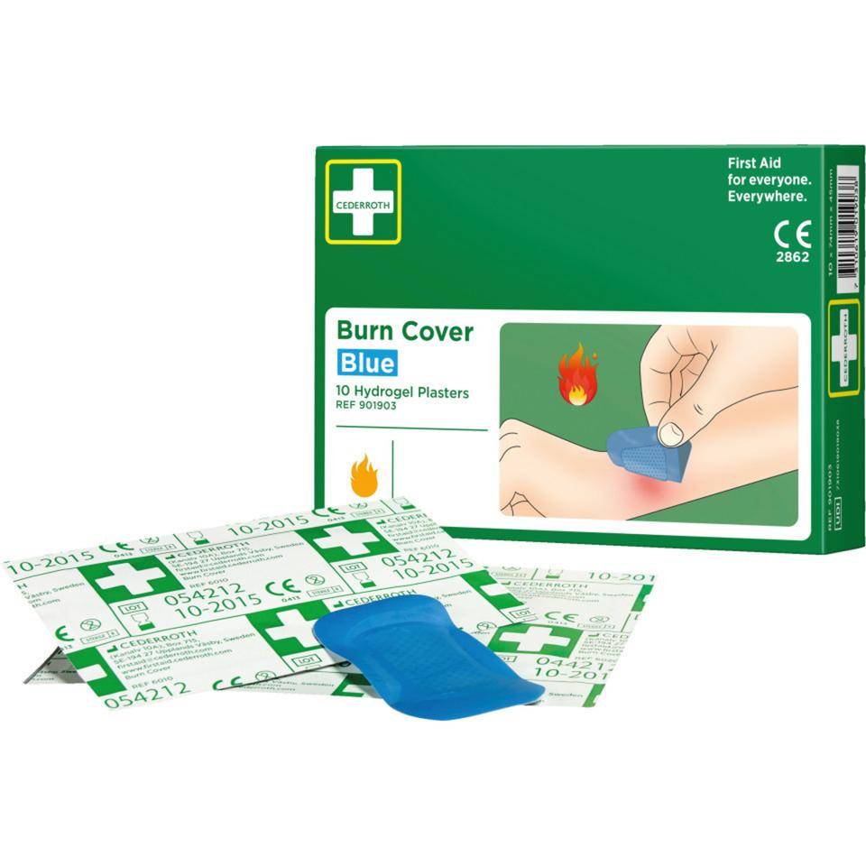 CEDERROTH Pflaster Burn Cover, farblich detektierbar, 74x45mm, 10/VE