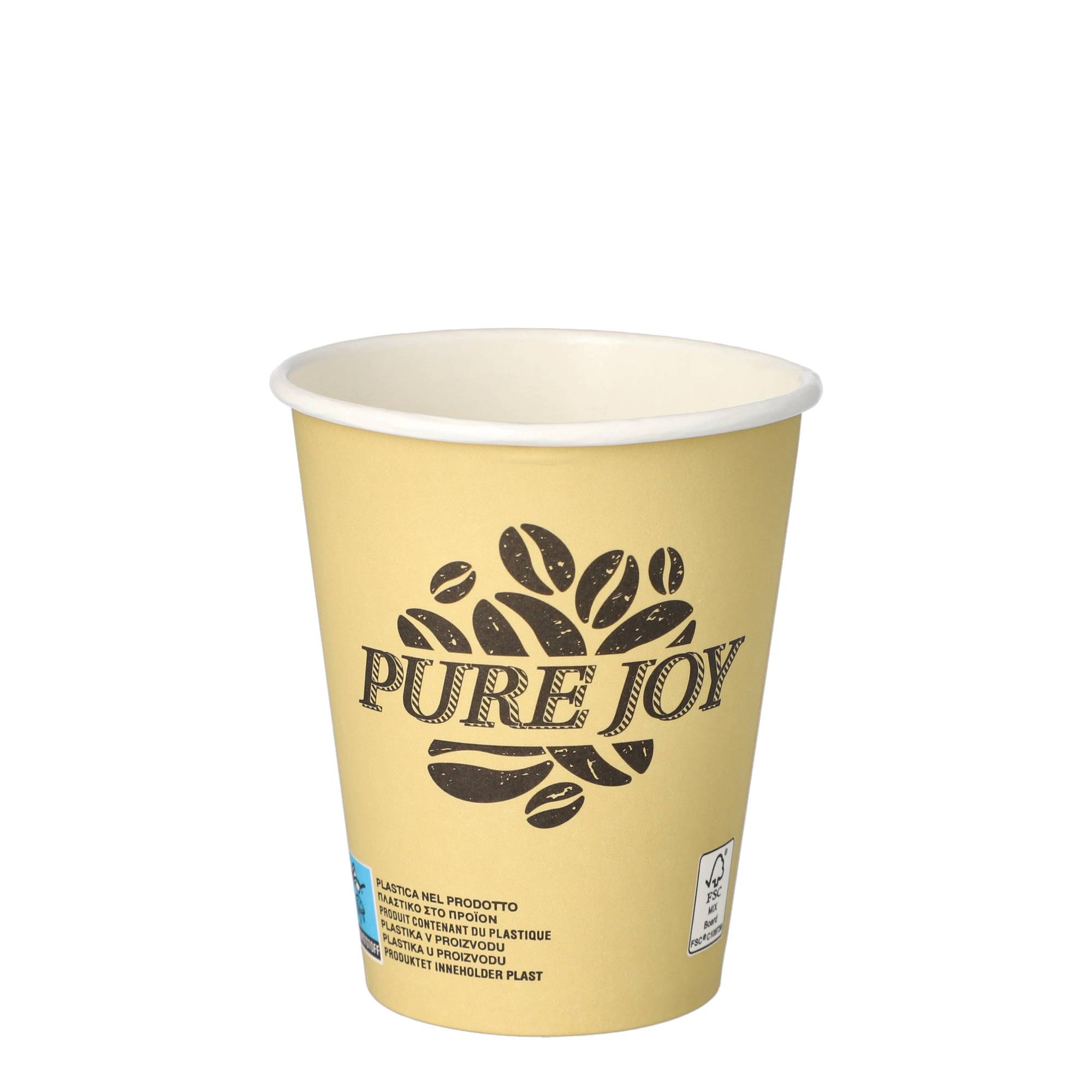PAPSTAR Becher Pure Joy 87867 0,2l Pappe creme 50 St./Pack.
