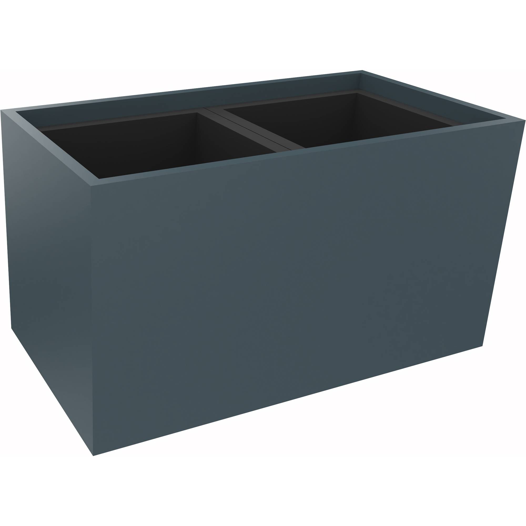 Pflanzgefäß 2er niedrig B721xT380H400mm Lavagrau