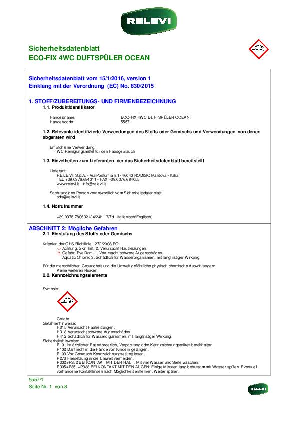 Eco-Fix WC-Duftstein Ocean 00852 4 St./Pack.