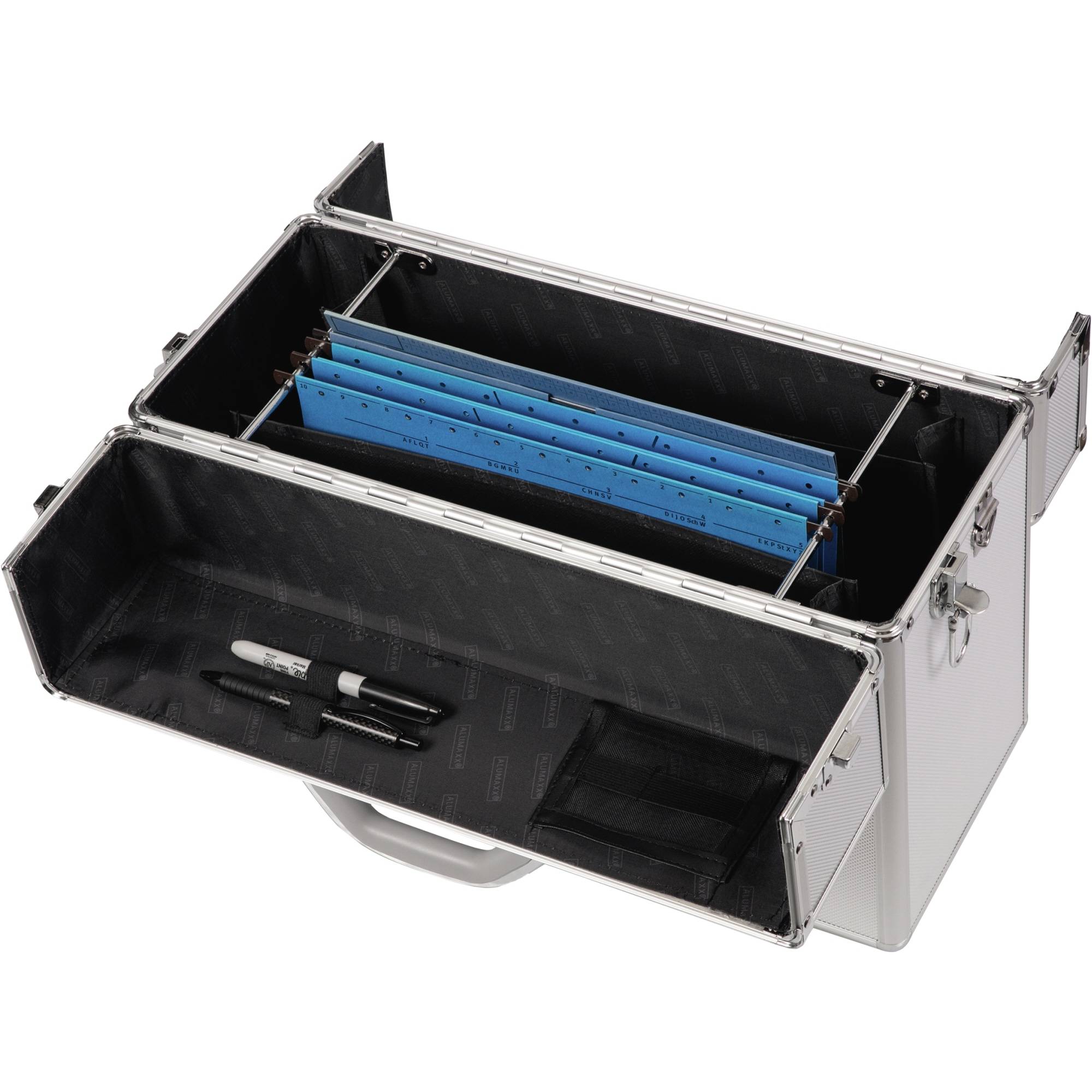 ALUMAXX Pilotenkoffer ALPHA 45100 Zahlenschloss 48x37,5x20cm silber