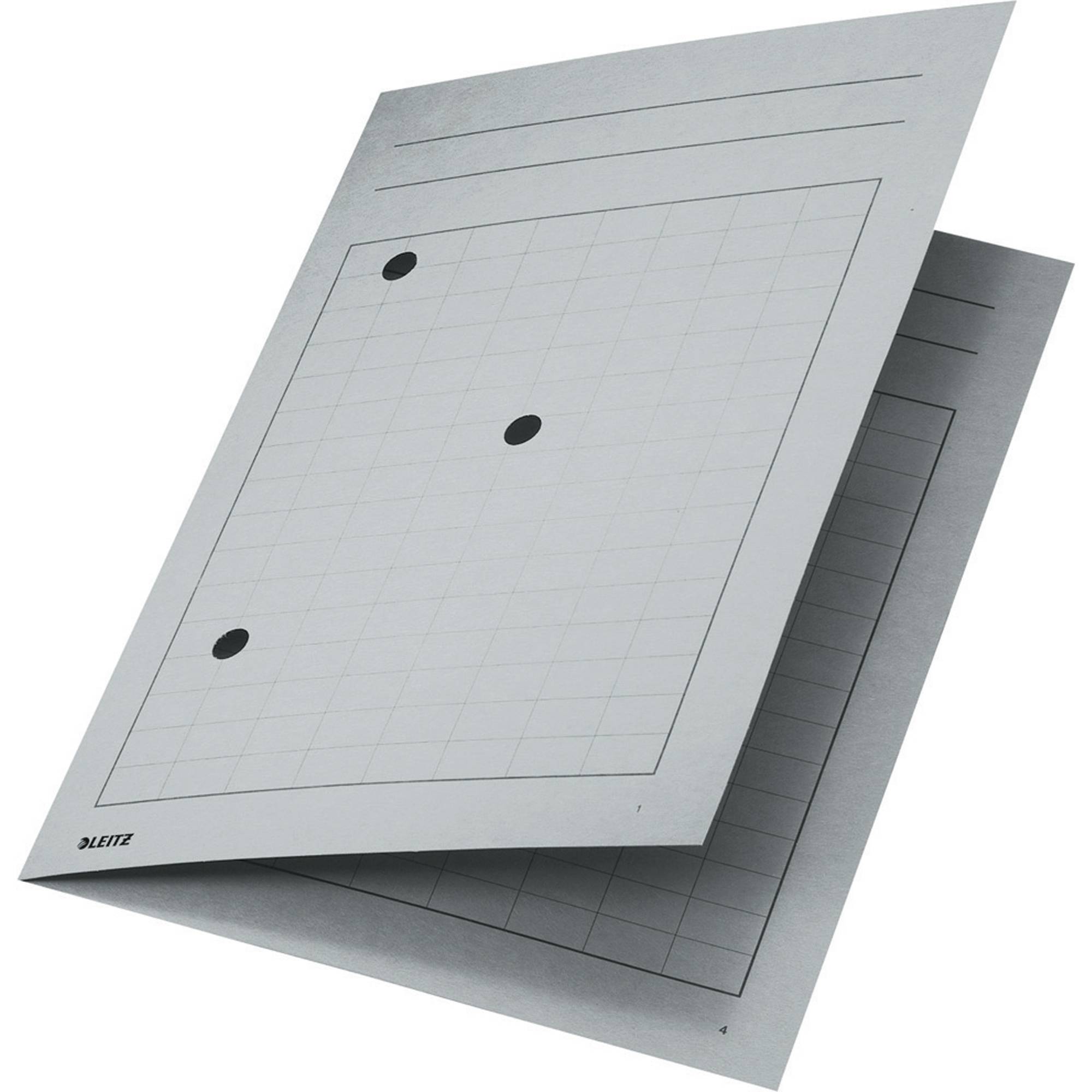 Leitz Umlaufmappe 39980085 DIN A4 3Sichtlöcher Karton grau