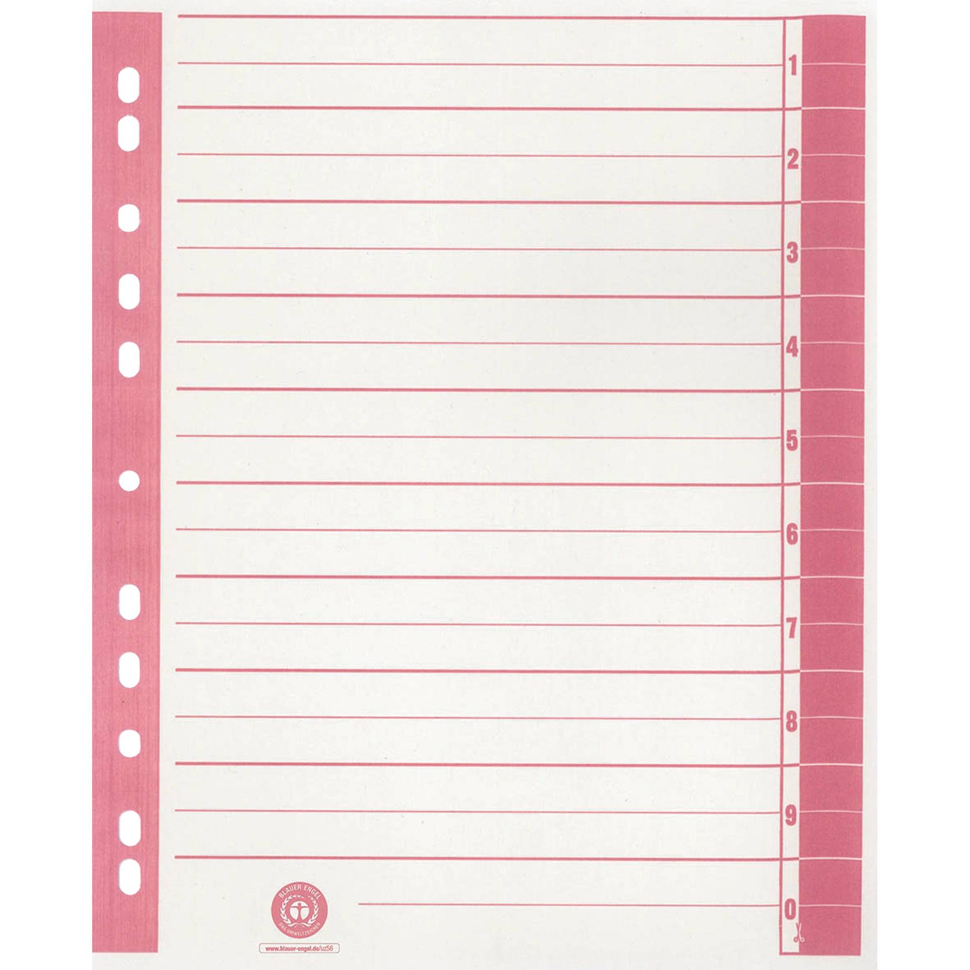 Trennblatt RC Karton 9541103100 A4 chamois/rot 100 St./Pack.