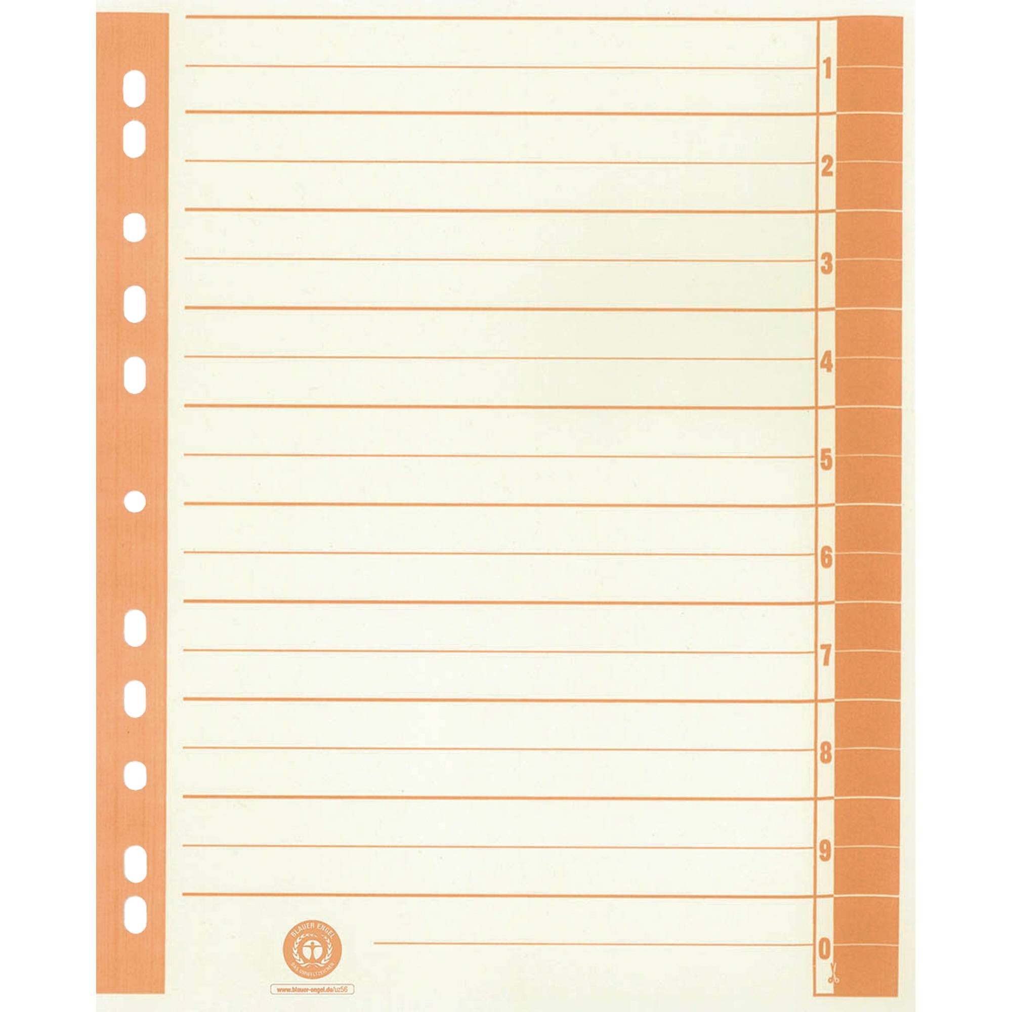 Trennblatt RC Karton 9541106100 A4 chamois/orange 100 St./Pack.