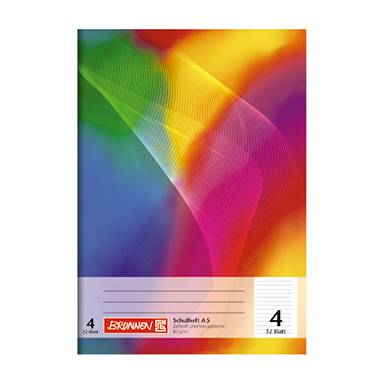 BRUNNEN Schulheft 104492202 DIN A4 16Bl kariert Aqua TCF