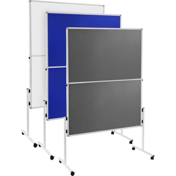 Moderationswand Economy Filz klappbar 150x120cm blau