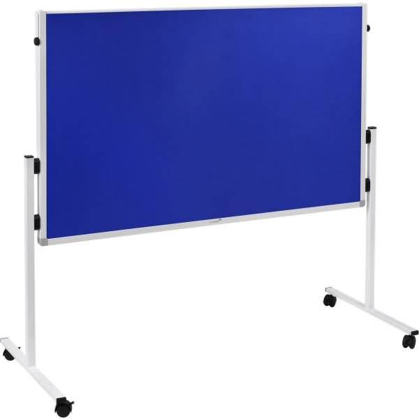 Moderationswand Economy Filz klappbar 150x120cm blau