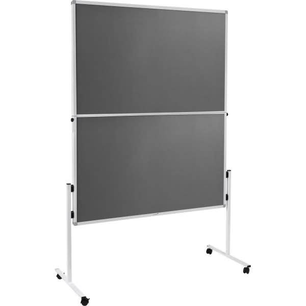 Moderationswand Economy Filz klappbar 150x120cm grau