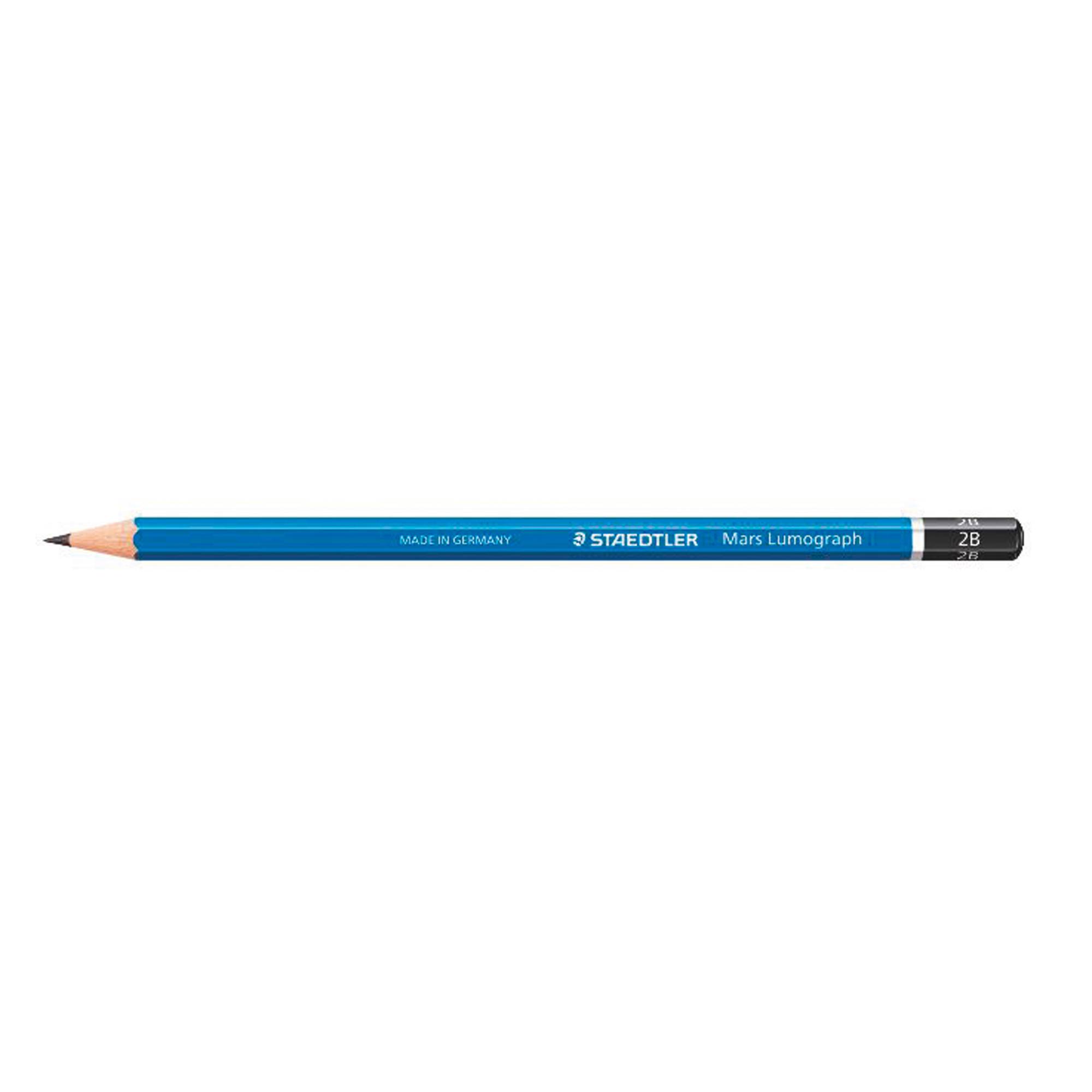 STAEDTLER Bleistift Mars Lumograph 100-2B 17,5cm 2B Schaft blau