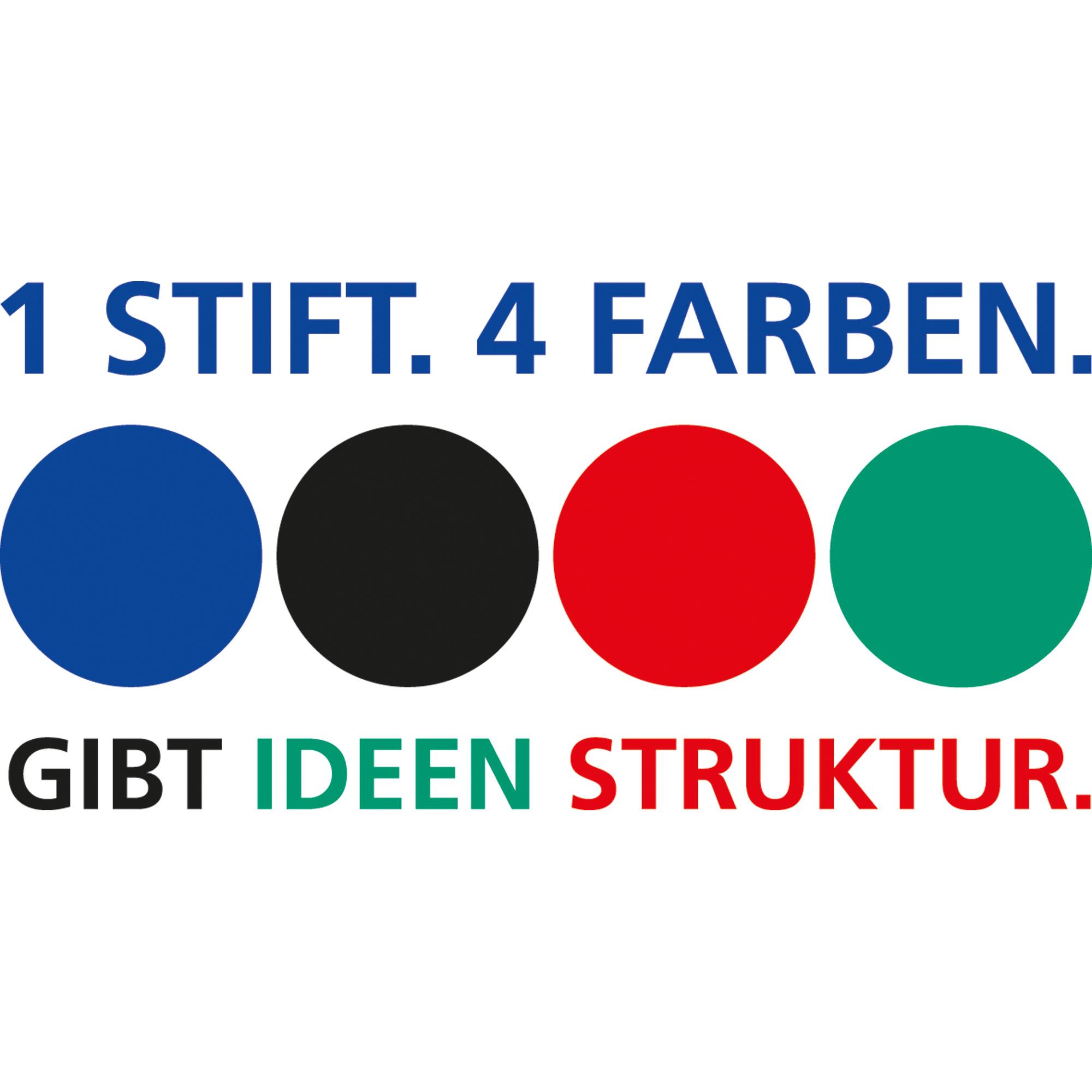 BIC Mehrfarbkugelschreiber 4 Colours 982866 0,4mm bl/sw/r/gn