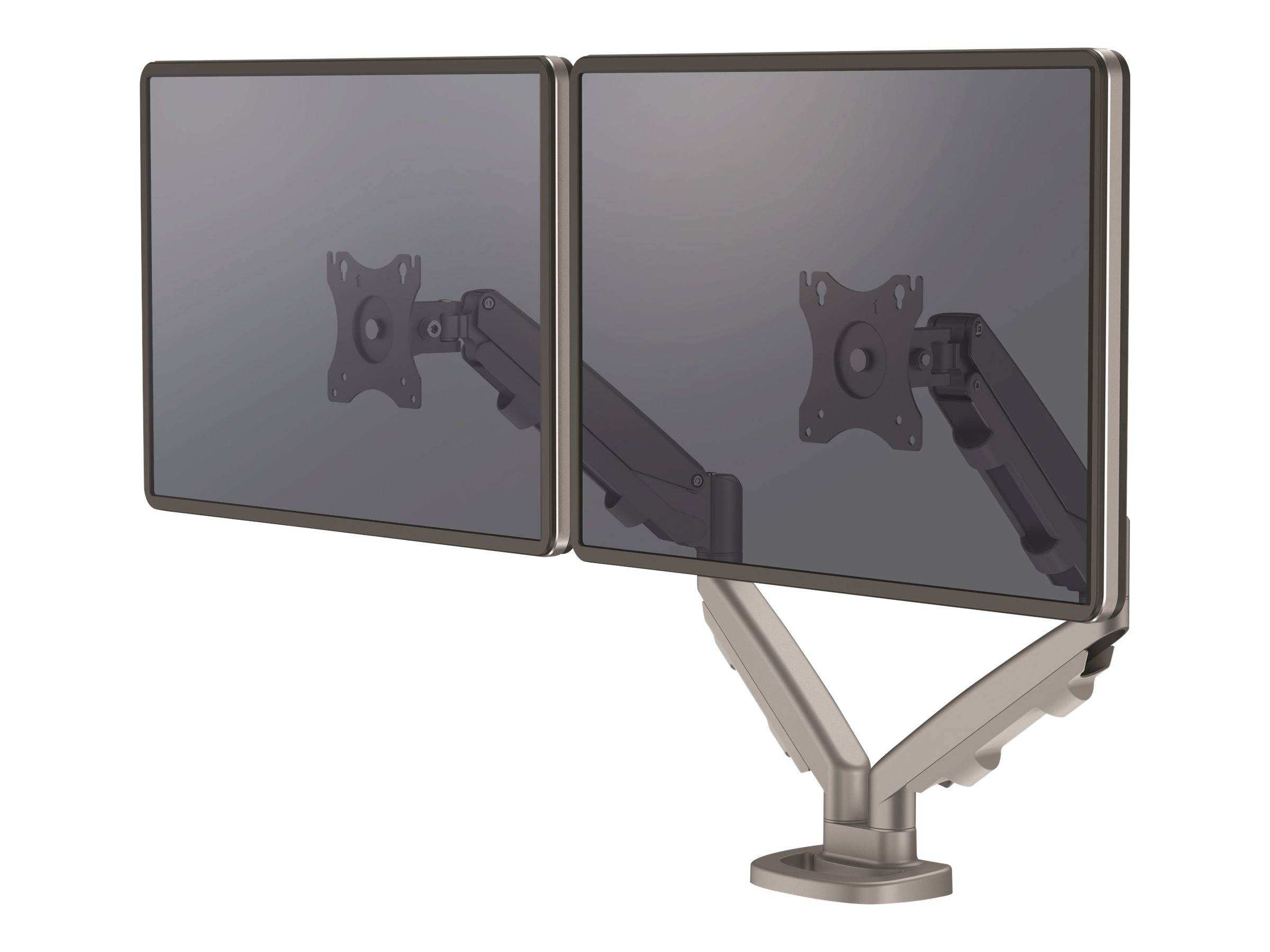 Fellowes - Befestigungskit - einstellbarer Doppelarm - für 2 Monitore - Metall - Silber, RAL 9023 - Bildschirmgröße: 25.