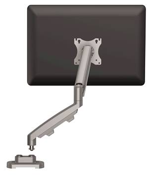 Fellowes Eppa, Klemme, 8 kg, 99,1 cm (39 Zoll), 100 x 100 mm, Höhenverstellung, Silber