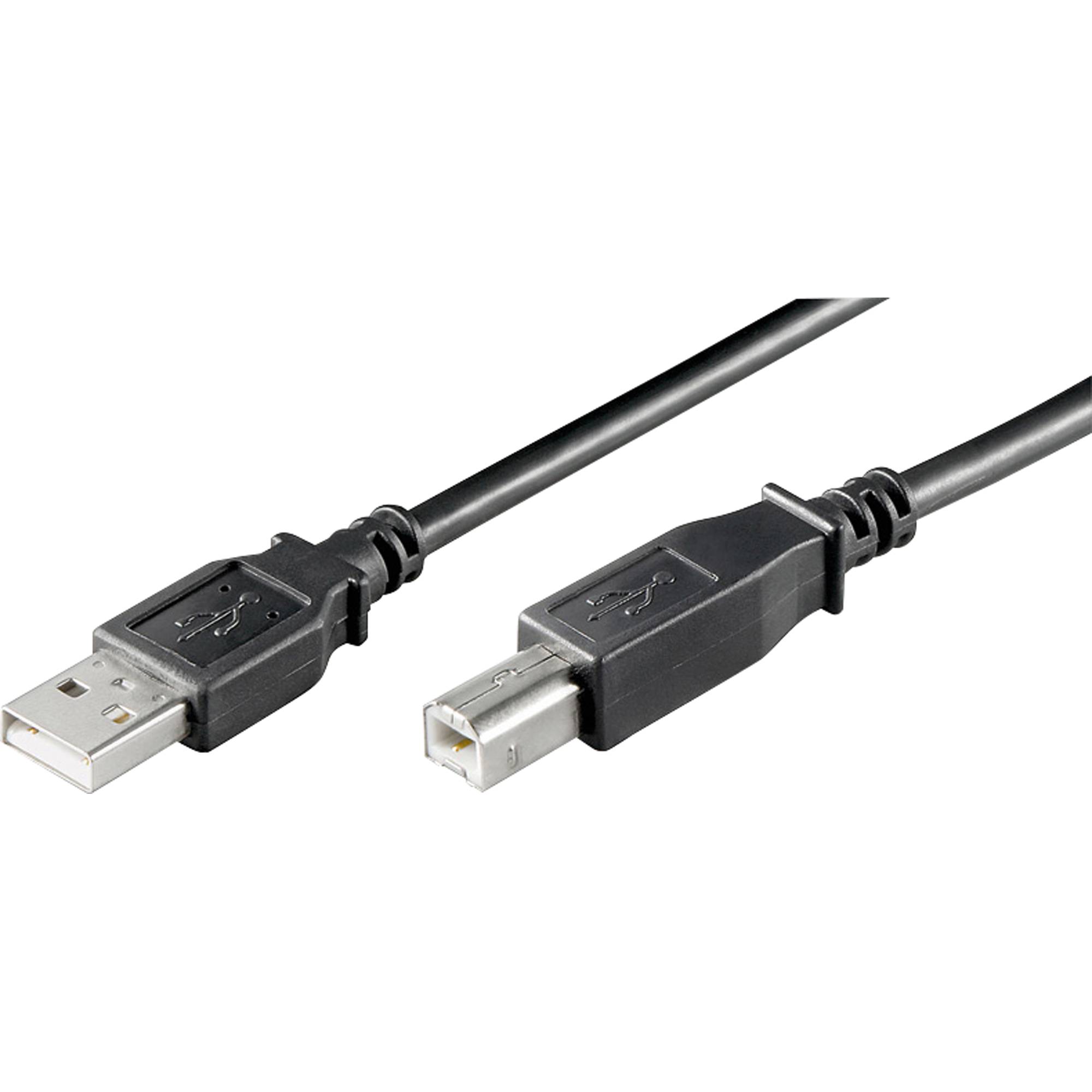 USB 2.0 Hi Speed, A-St/B-St, 1,8m, schwarz, Bulk