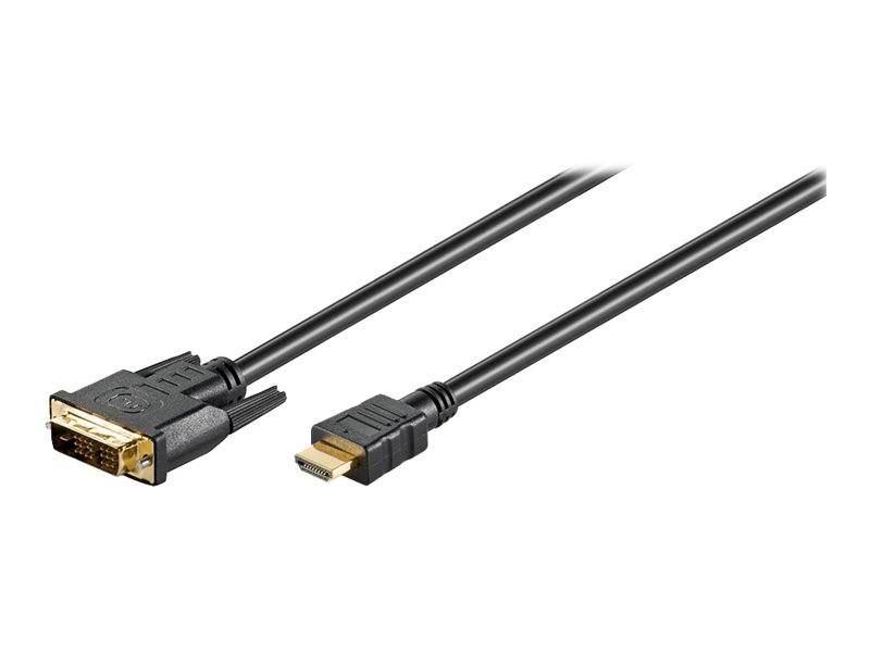 WENTRONIC - goobay - Adapterkabel - DVI-D Stecker zu HDMI Stecker