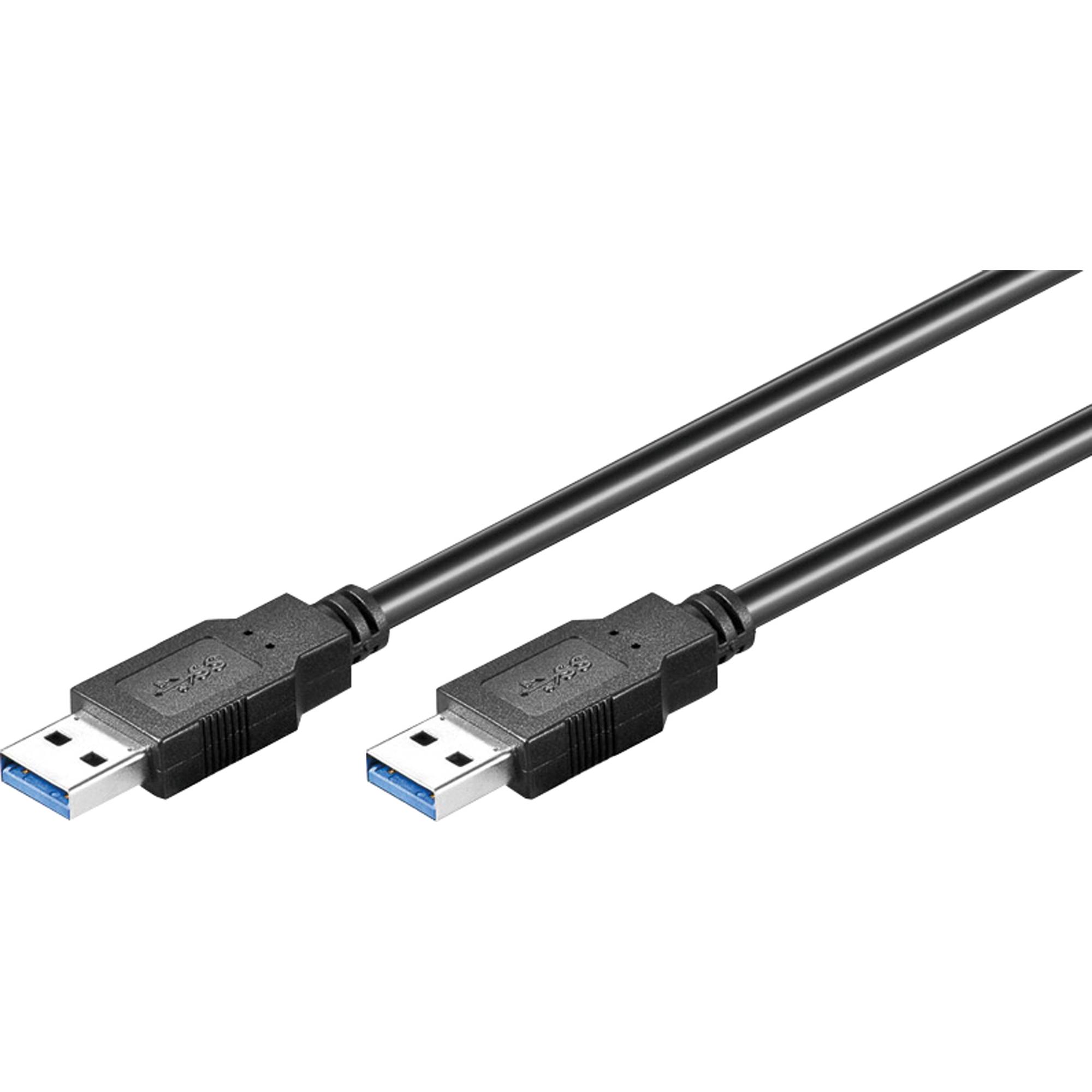 USB 3.0 Kabel, A-St/A-St, 3,0m, schwarz, Bulk