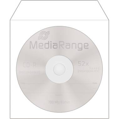 Media Range CD/DVD Hülle BOX162 mF sk Papier weiß 100 St./Pack.