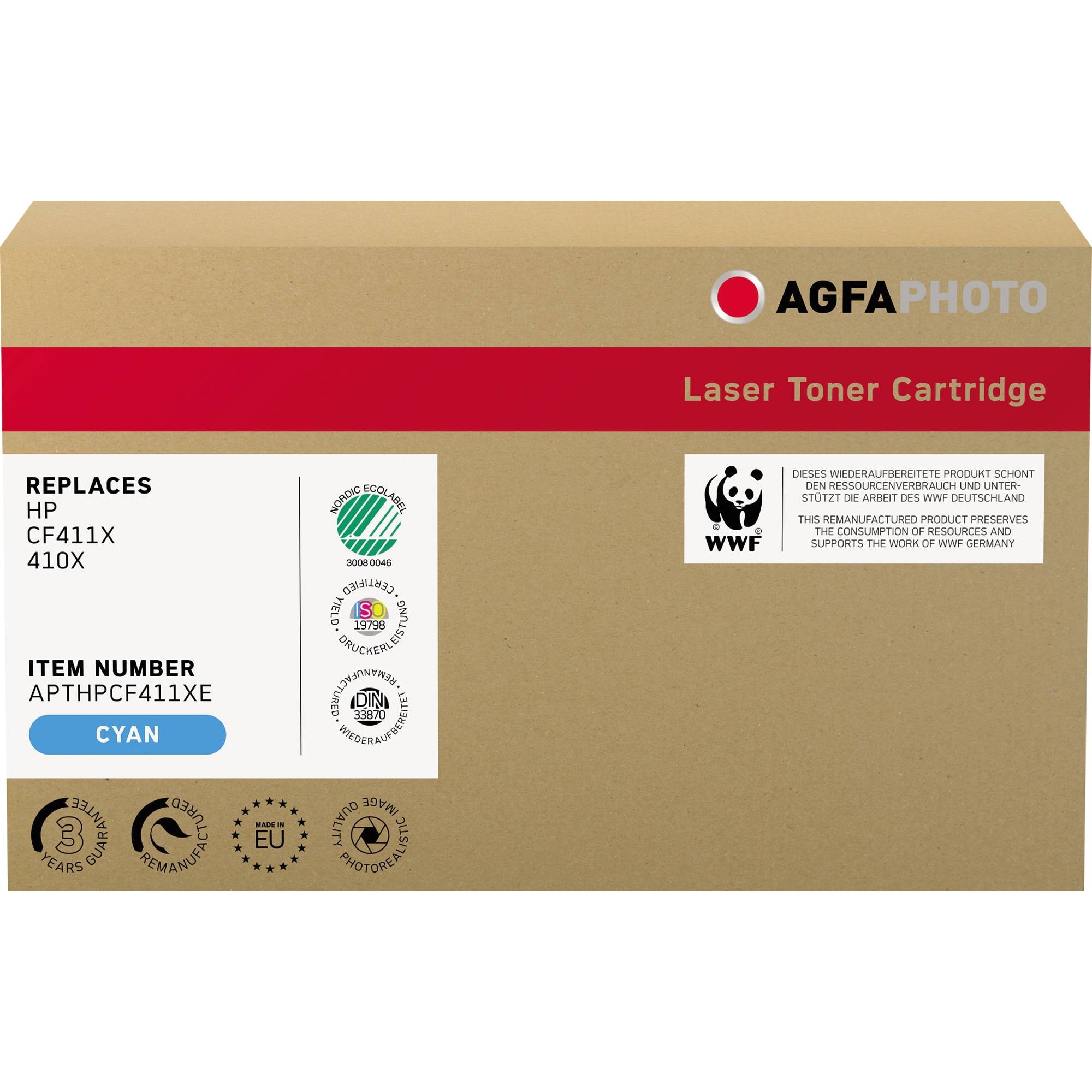 AgfaPhoto Toner APTHPCF411XE wie HP CF411X 410X cyan