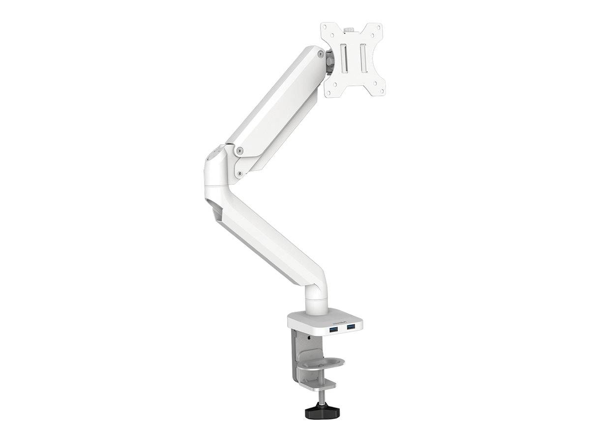 Fellowes Platinum Series - Befestigungskit - einstellbarer Arm - für Monitor - Aluminium - weiß - Bildschirmgröße: bis z