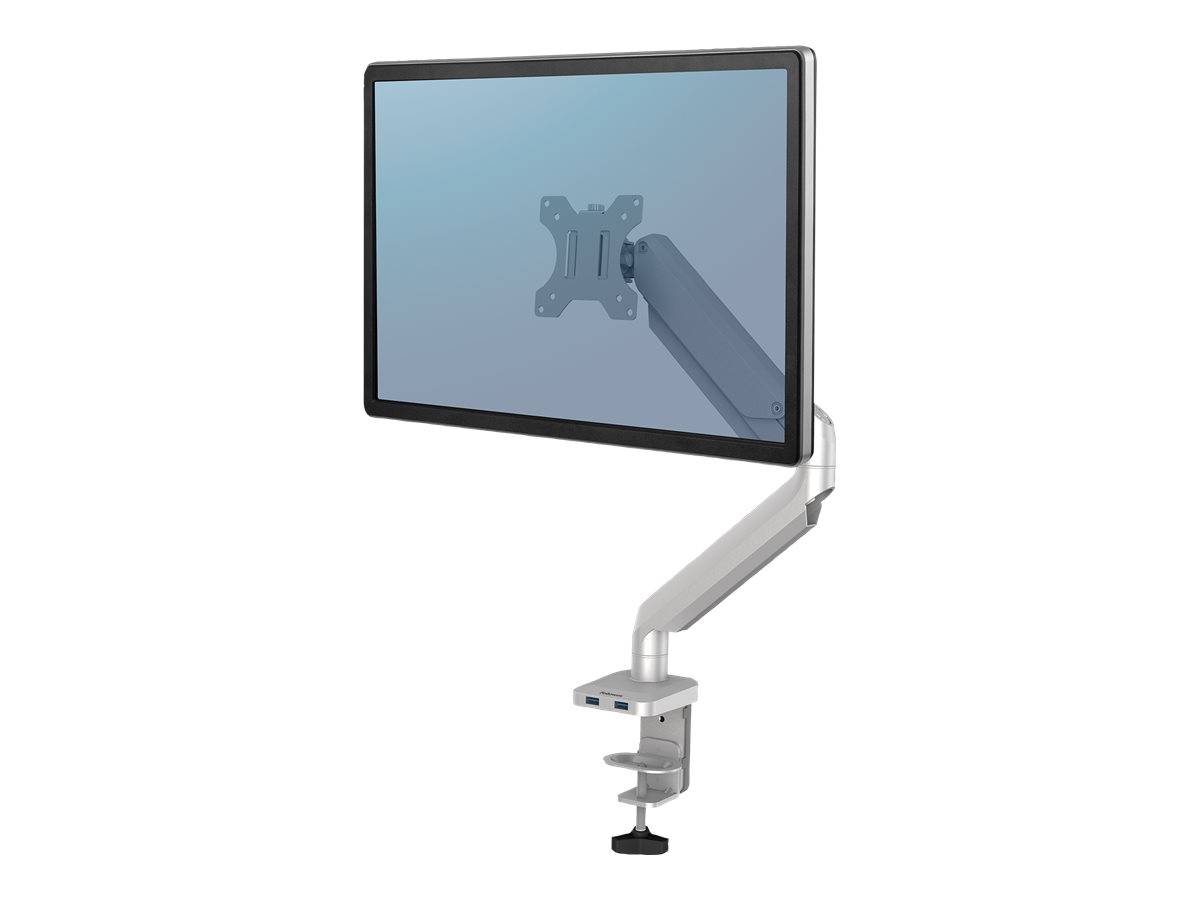Fellowes Platinum Series - Befestigungskit - einstellbarer Arm - für Monitor - Aluminium - Silber - Bildschirmgröße: bis