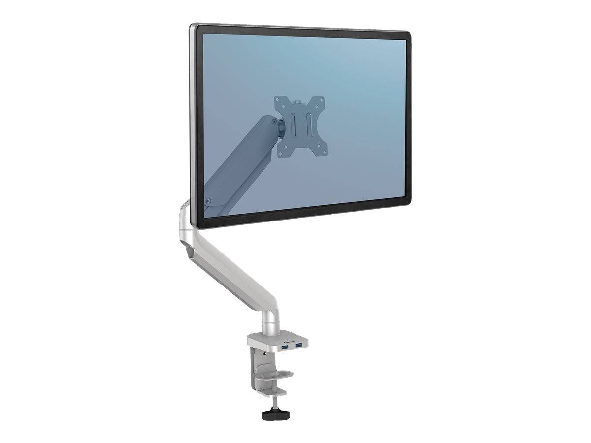 Fellowes Platinum Series - Befestigungskit - einstellbarer Arm - für Monitor - Aluminium - Silber - Bildschirmgröße: bis