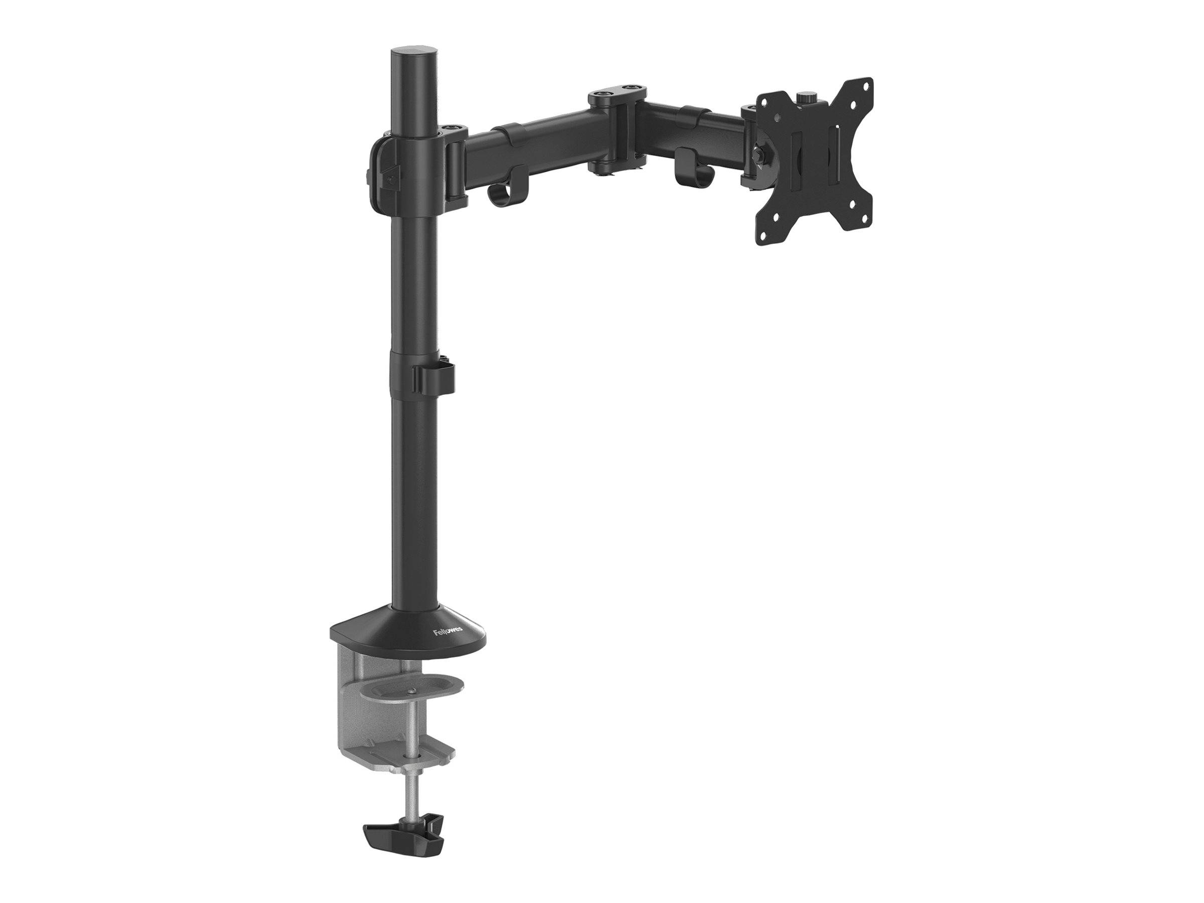 Fellowes Reflex Single Monitor Arm - Befestigungskit - einstellbarer Arm - für Monitor - Metall - Schwarz, RAL 9017 - Bi