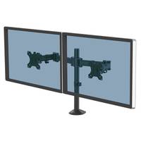 Fellowes Reflex Dual Monitor Arm - Befestigungskit - einstellbarer Arm - für 2 Monitore - Metall - Schwarz, RAL 9017 - B