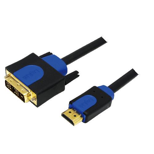 LogiLink Kabel HDMI zu DVI, DVI zu HDMI 2,0 Meter