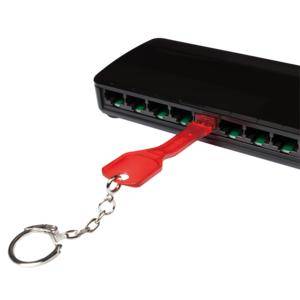 LogiLink LAN-Portblocker - durchsichtig rot (Packung mit 10)
