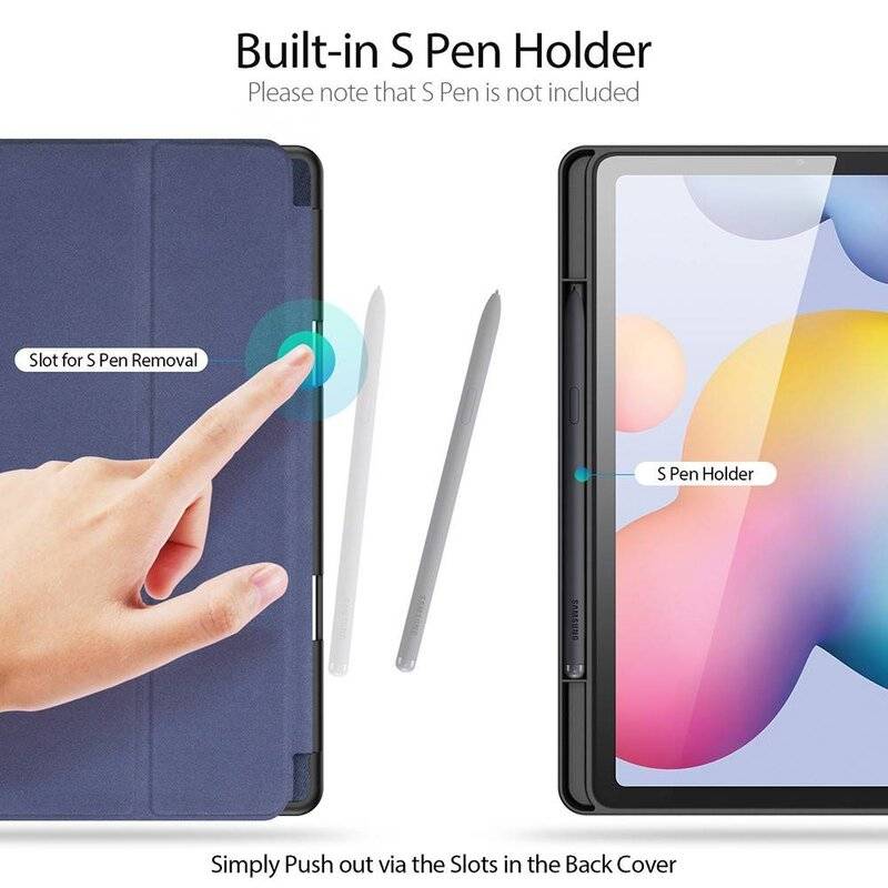 Buch Tasche Hartschale mit Smart Sleep Standfunktion kompatibel mit SAMSUNG GALAXY TAB S6 Lite 10.4 (P610) Tablet Hülle Etui Brieftasche Schutzhülle