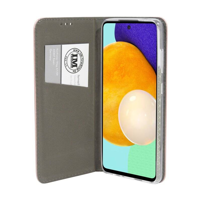 cofi1453 Buch Tasche "Smart" kompatibel mit SAMSUNG GALAXY A52 ( A525F ) Handy Hülle Etui Brieftasche Schutzhülle mit Standfunktion, Kartenfach Rosa