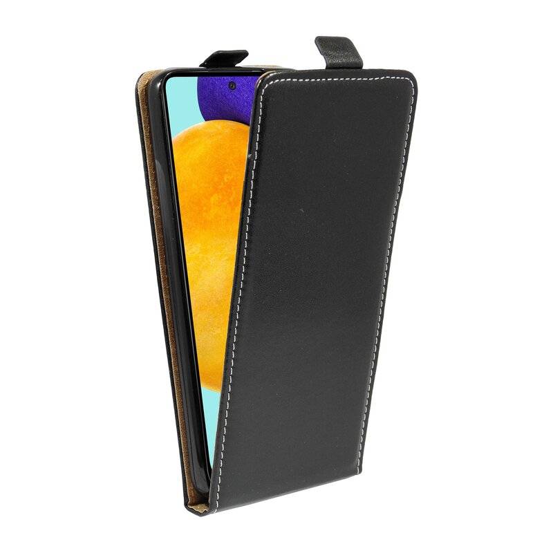 cofi1453® Flip Case kompatibel mit Samsung Galaxy A52 (A525F) Handy Tasche vertikal aufklappbar Schutzhülle Klapp Hülle Schwarz