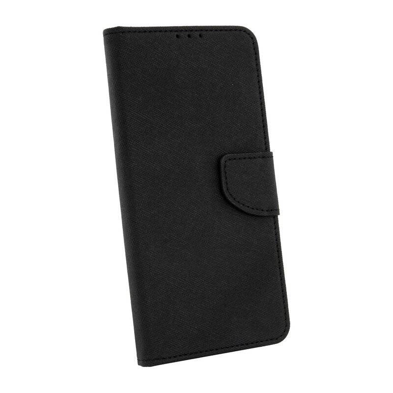 cofi1453® Buch Tasche "Fancy" kompatibel mit SAMSUNG GALAXY A12 (A125F) Handy Hülle Etui Brieftasche Schutzhülle mit Standfunktion, Kartenfach Schw