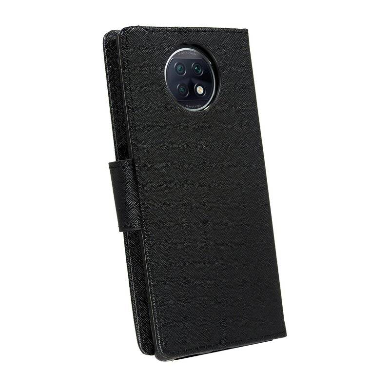 cofi1453® Buch Tasche "Fancy" kompatibel mit XIAOMI REDMI NOTE 9T 5G Handy Hülle Etui Brieftasche Schutzhülle mit Standfunktion, Kartenfach Schwarz