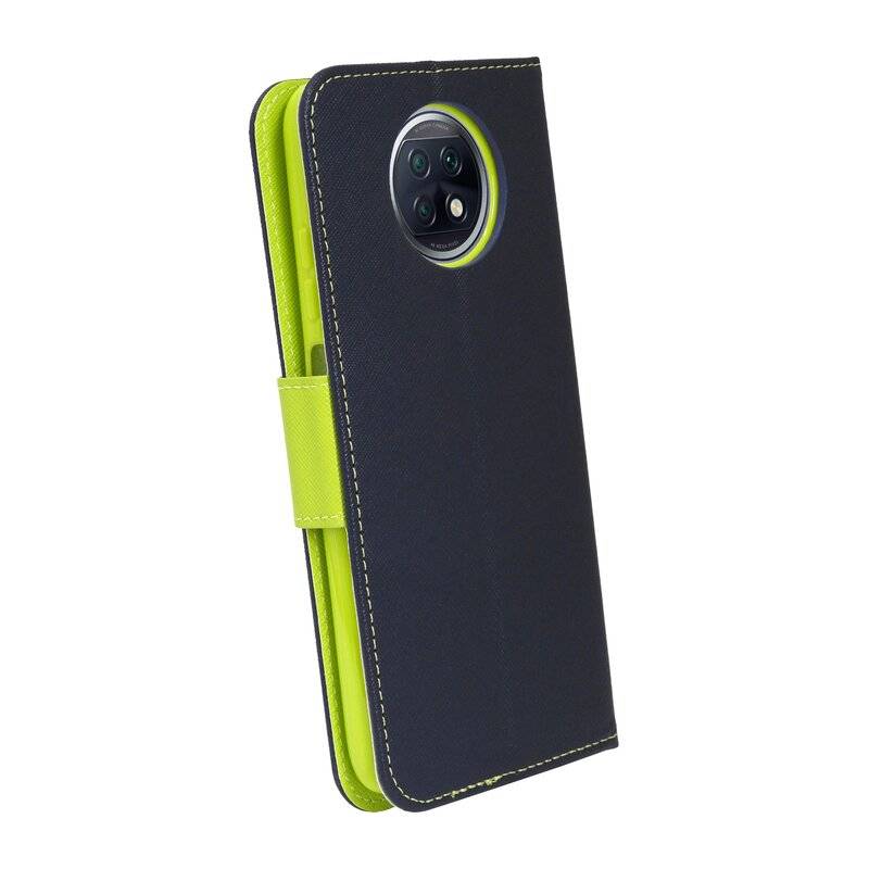 cofi1453® Buch Tasche "Fancy" kompatibel mit XIAOMI REDMI NOTE 9T 5G Handy Hülle Etui Brieftasche Schutzhülle mit Standfunktion, Kartenfach Blau