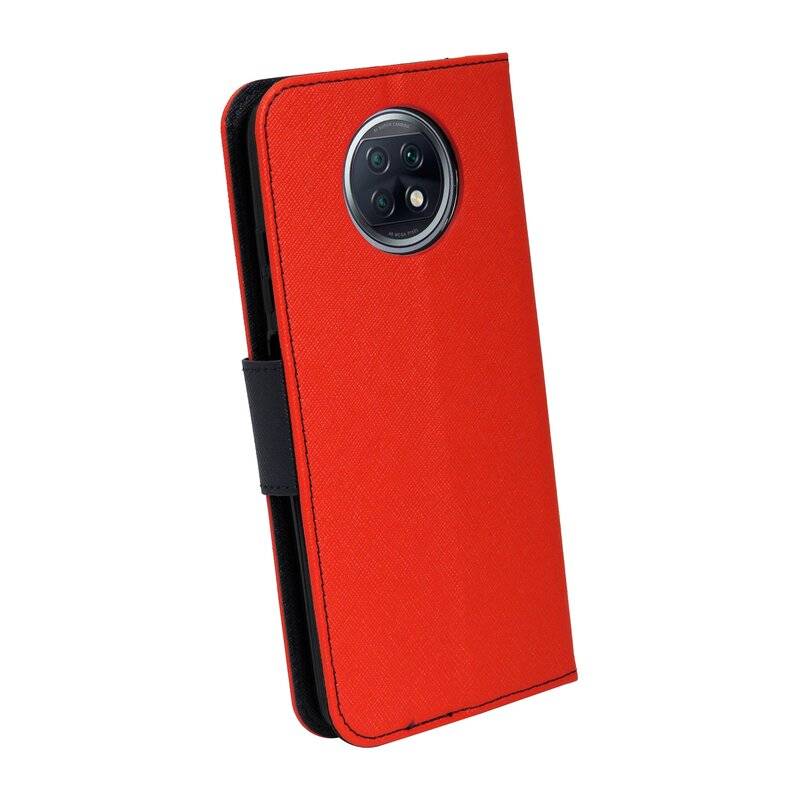 cofi1453® Buch Tasche "Fancy" kompatibel mit XIAOMI REDMI NOTE 9T 5G Handy Hülle Etui Brieftasche Schutzhülle mit Standfunktion, Kartenfach Rot